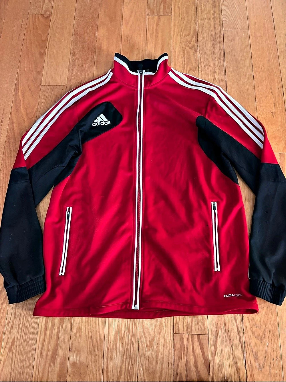 adidas Climacool track jacket Red & Black Track Jacket Size Large Like New